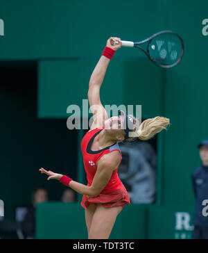 Club Prieuré Edgbaston, Birmingham, UK. 18 Juin, 2019. Nature Valley WTA tennis Classic tournoi ; Dayana Yastremska (UKR) contre Julia Goerges (GER) ; Dayana Yastremska (UKR) : Action Crédit sert Plus Sport/Alamy Live News Banque D'Images