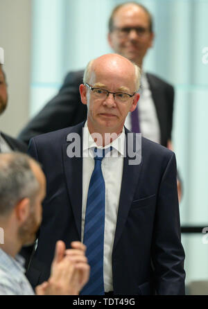 Hanovre, Allemagne. 18 Juin, 2019. Thomas Brüninghoff (FDP), membre de la Basse-saxe Landtag, est accueilli au Landtag. Le mécanicien qualifié succède à FDP Oetjen, homme politique qui a été élu au Parlement européen. Credit : Christophe Gateau/dpa/Alamy Live News Banque D'Images