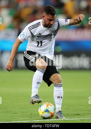 Udine, Italie. 17 Juin, 2019. firo : 17.06.2019, Fuvuball, International, l'UEFA U21 Championnat d'Europe 2019, 1er match de l'Allemagne - Danemark, Marco Richter, Allemagne, Allemagne, DFB, GER, # e | Conditions de crédit dans le monde entier : dpa/Alamy Live News Banque D'Images