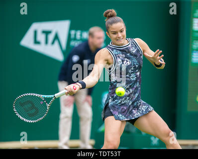 Club Prieuré Edgbaston, Birmingham, UK. 18 Juin, 2019. Nature Valley WTA tennis Classic tournoi ; Naomi Osaka (JPN) et Maria (Sakkari Sakkari GRE) ; Maria (GRE) Crédit : coup droit Plus Sport Action/Alamy Live News Banque D'Images