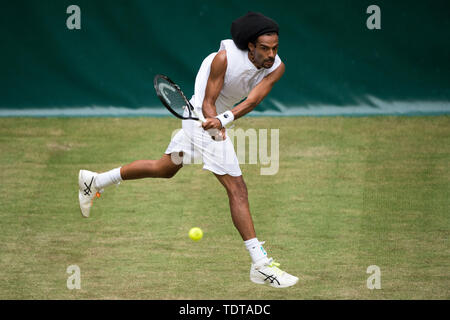 Dustin BROWN (GER) avec ballon, simple action avec ball, action, plein la figure, tennis, 27e Open 2019 NOVENTI, ATP World Tour sur 18.06.2019 à Halle (Westf.)/Allemagne. Dans le monde d'utilisation | Banque D'Images