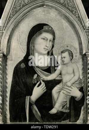 Vierge à l'enfant, peinture attribuée à Giotto di Bondone Banque D'Images