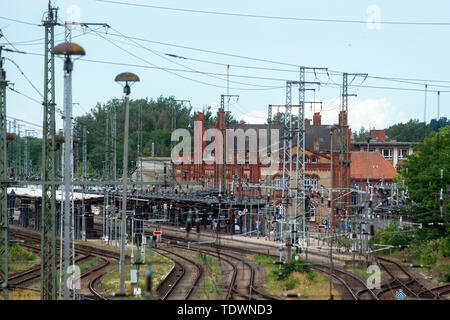 Hansestadt Stendal (Allemagne). 13 Juin, 2019. Stendal gare. Credit : Klaus-Dietmar Gabbert/dpa-Zentralbild/ZB/dpa/Alamy Live News Banque D'Images