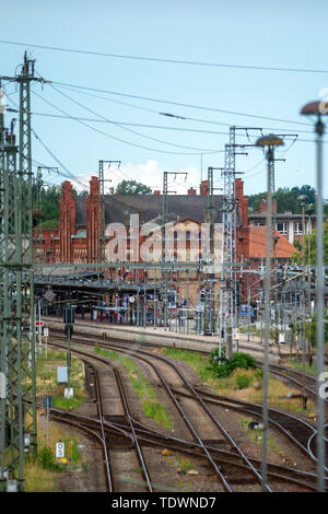Hansestadt Stendal (Allemagne). 13 Juin, 2019. Stendal gare. Credit : Klaus-Dietmar Gabbert/dpa-Zentralbild/ZB/dpa/Alamy Live News Banque D'Images