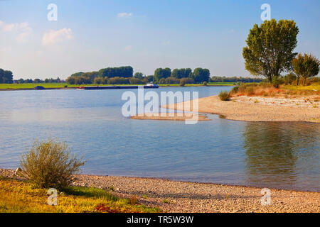 D'un cargo sur le Rhin, en Allemagne, en Rhénanie du Nord-Westphalie, Ruhr, Wesel Banque D'Images