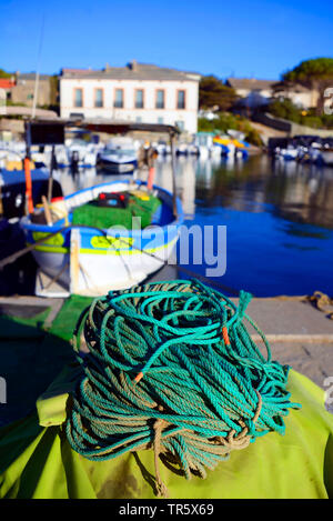 Petit port de Barcaggio, France, Corse, Barcaggio Banque D'Images