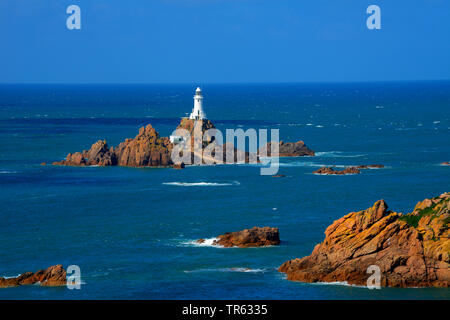 Corbiere Lighthouse Point de vue, la Moy , Royaume-Uni, Jersey Banque D'Images