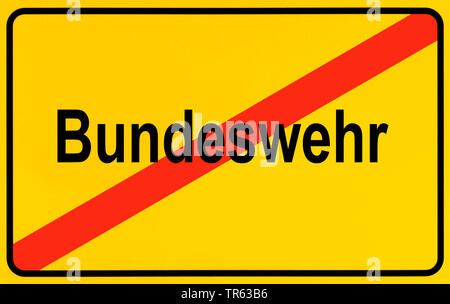 Limite de la ville signer Bundeswehr, forces armées allemandes, Allemagne