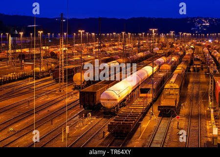 Formation train yard Vorhalle, Allemagne, Rhénanie du Nord-Westphalie, Ruhr, Hagen Banque D'Images