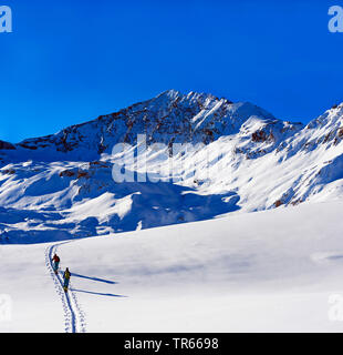 Ski de randonnée à la pointe de la SANA, France, Savoie, val d isere Banque D'Images