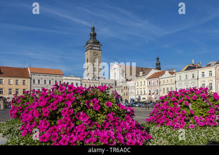 Budweis, République tchèque, Ceske Budejovice Banque D'Images