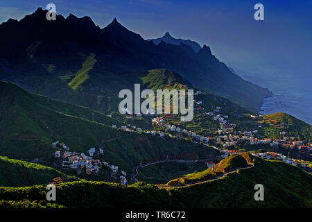 Macizo de Anaga, Iles Canaries, Tenerife, Taganana Banque D'Images