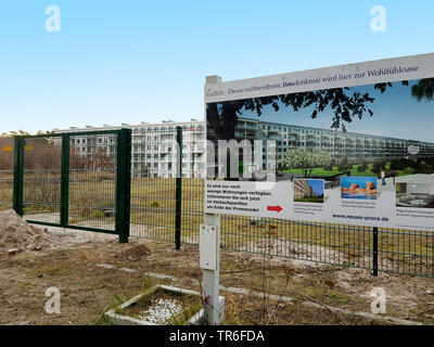 La rénovation du bâtiment d'une ancienne caserne de la RDA à un hôtel dans Binz-Prora , Allemagne, Mecklembourg-Poméranie-Occidentale, Ruegen BINZ Banque D'Images