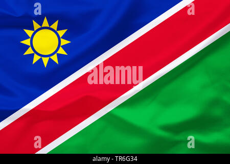 Drapeau de la Namibie, Namibie Banque D'Images