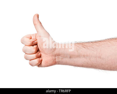 Homme thumb up Banque D'Images