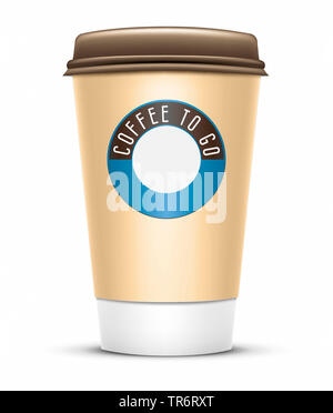 Tasse café à emporter Banque D'Images