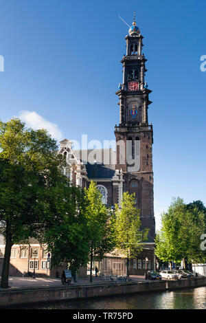 Westerkerk à Amsterdam, Pays-Bas, nord des Pays-Bas, Amsterdam Banque D'Images