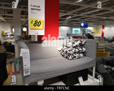 Showroom canapé chez Ikea à Coventry, Royaume-Uni, le 29 mai 2019. Banque D'Images