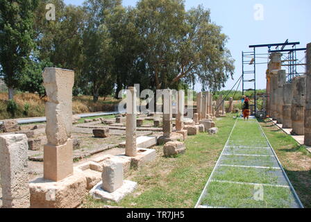 L'ancien temple de la déesse Artémis à Vravrona Région de l'Attique, Grèce, juin 2018. Banque D'Images