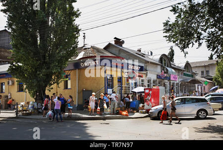 Street à Kishinev. Moldova Banque D'Images