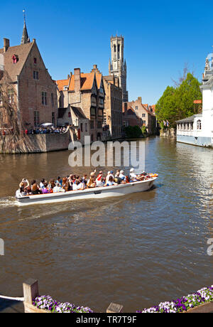 Bruges, visites en bateau, Belgique, Europe Banque D'Images