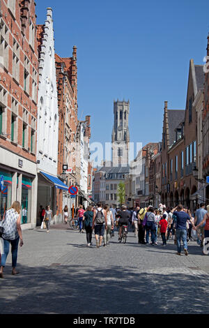 Tour de l'horloge, beffroi de Bruges, Belgique, Europe Banque D'Images