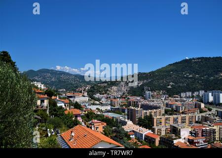 Vue aérienne de Nice, sud de la France Banque D'Images