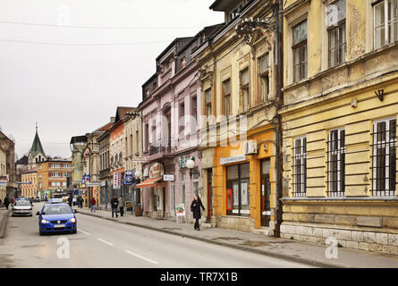 Bosanska street à Travnik. La Bosnie-et-Herzégovine Banque D'Images