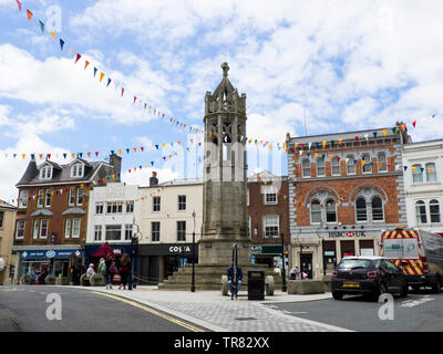 Le centre-ville de Launceston, Cornwall, UK Banque D'Images