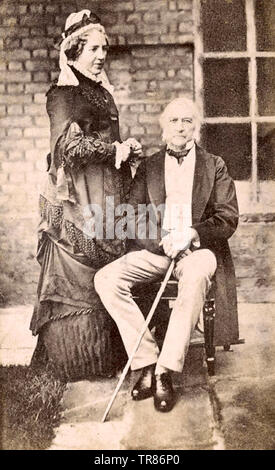 WILLIAM Gladstone (1809-1898) Homme d'État britannique avec son épouse Catherine Glynne vers 1870 Banque D'Images