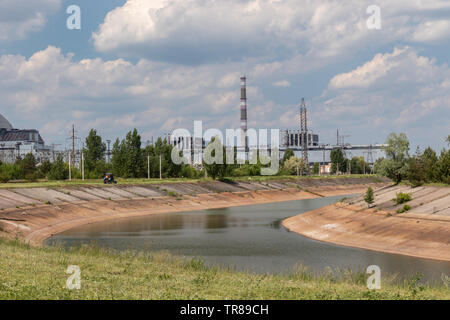 Mai 2019 - centrale nucléaire de Tchernobyl, réacteurs 4, zone d'exclusion de Tchernobyl, l'Ukraine Banque D'Images