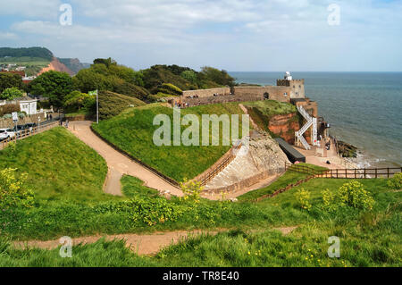 UK,Devon Sidmouth,,Jacobs Ladder & Gardens de Connaught Peak Hill Banque D'Images