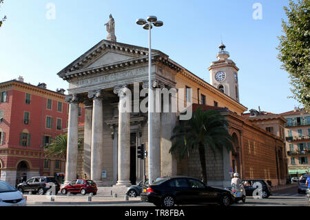 France, Alpes Maritimes, l'église Notre-Dame-du-Port de Nice en style néo-classique Banque D'Images