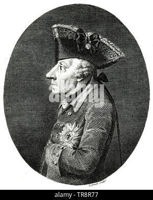 Frédéric le Grand (1712-1786) Roi de Prusse Banque D'Images