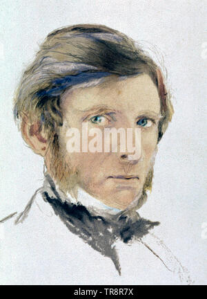 JOHN Ruskin (1819-1900), critique d'art Anglais vers 1860 Banque D'Images