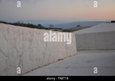 Cretto di Burri, un travail concret de l'art dans l'ouest de la Sicile Banque D'Images