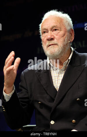 Hay Festival, Hay on Wye, Powys, Wales, UK - Vendredi 31 mai 2019 - Sir Robin Knox-Johnston légende de voile sur la scène du Hay Festival pour parler de son dernier livre l'exécution Libre. Photo Steven Mai / Alamy Live News Banque D'Images