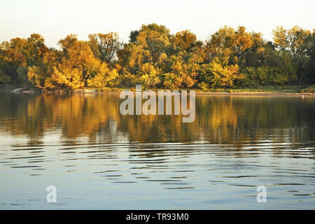 Narew river à Modlin. Nowy Dwor Mazowiecki. Pologne Banque D'Images