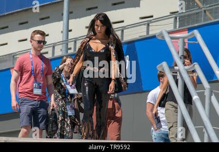 Pilar Rubio Fernández (épouse de joueur du Real Madrid Sergio Ramos) - La finale de la Ligue des Champions s'accumuler avant le dernier match entre Tottenham Hotspur et Liverpool le 30 mai 2019 au Stade Metropolitano (stade Metropolitano), Av. de Luis Aragonés, 4, 28022 Madrid, Espagne le 30 mai 2019. Photo par Andy Rowland. Credit : premier Media Images/Alamy Live News Banque D'Images