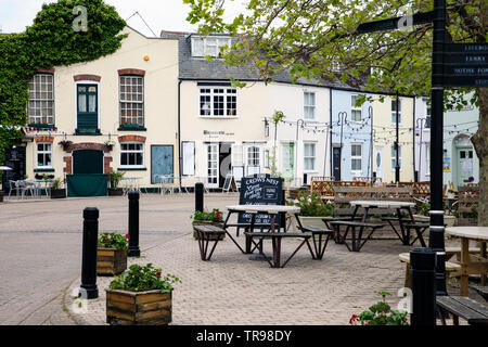 WEYMOUTH, Royaume-Uni - Mai 20th, 2019 : Vieux Port est un quartier pittoresque à la ville en bord de mer de Weymouth, dans le Dorset, dans le sud de l'Angleterre. Banque D'Images