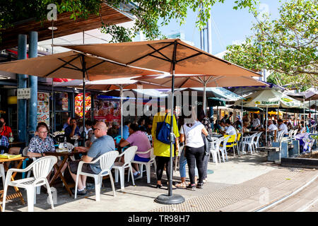 Café/Restaurant Sur le front de mer, Stanley, Hong Kong, Chine Banque D'Images