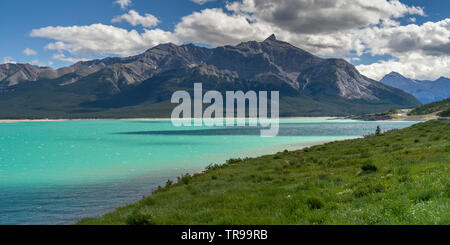 Le Lac Abraham, David Thompson Highway, Clearwater County, Alberta, Canada Banque D'Images