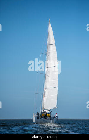 Yacht à Qilak construit au chantier naval K M en Hollande. Banque D'Images