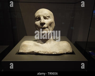 Filippo Brunelleschi architecte du Dôme de Santa Maria del Fiore affichée masque funéraire au Duomo Musée. Florence, Italie - 11 mai 2019 Banque D'Images