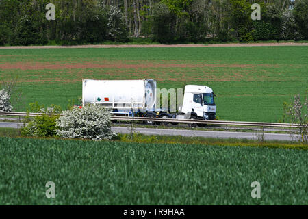 Les camions circulant sur l'A42 dans le Leicestershire Banque D'Images