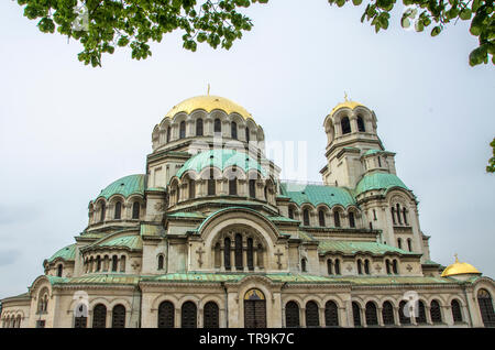 Saint cathédrale Alexandre Nevski, à Sofia, Bulgarie Banque D'Images