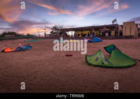 Phan Rang, Vietnam - le 25 janvier 2019 : Phan Rang kite spot et surf camp au Vietnam Banque D'Images