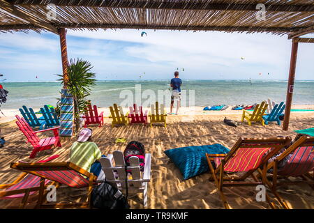 Phan Rang, Vietnam - le 25 janvier 2019 : Phan Rang kite spot et surf camp au Vietnam Banque D'Images