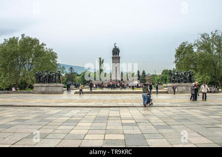 Sofia, Bulgarie - Monument de la Victoire - Knyazheska Jardin Banque D'Images