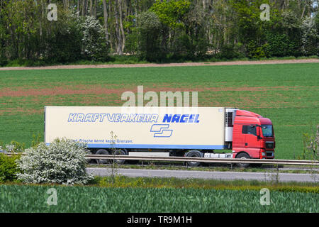 Les camions circulant sur l'A42 dans le Leicestershire Banque D'Images